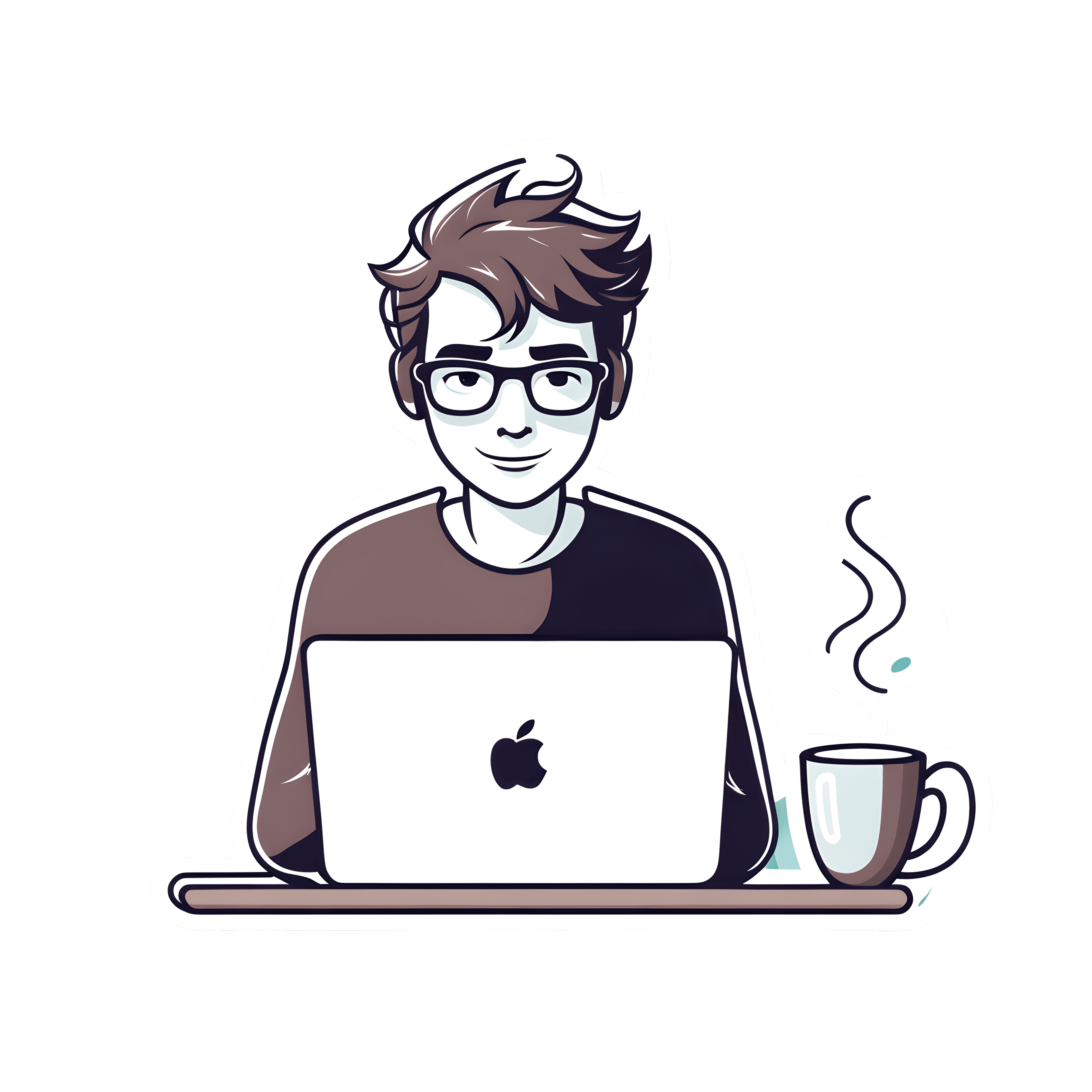 A sticker of a dev